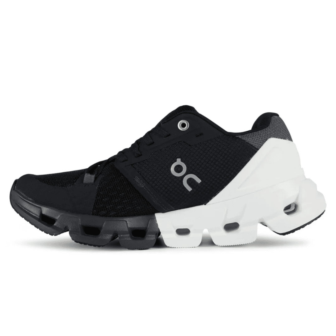 On Cloudflyer 4 Black White on feet Dubai