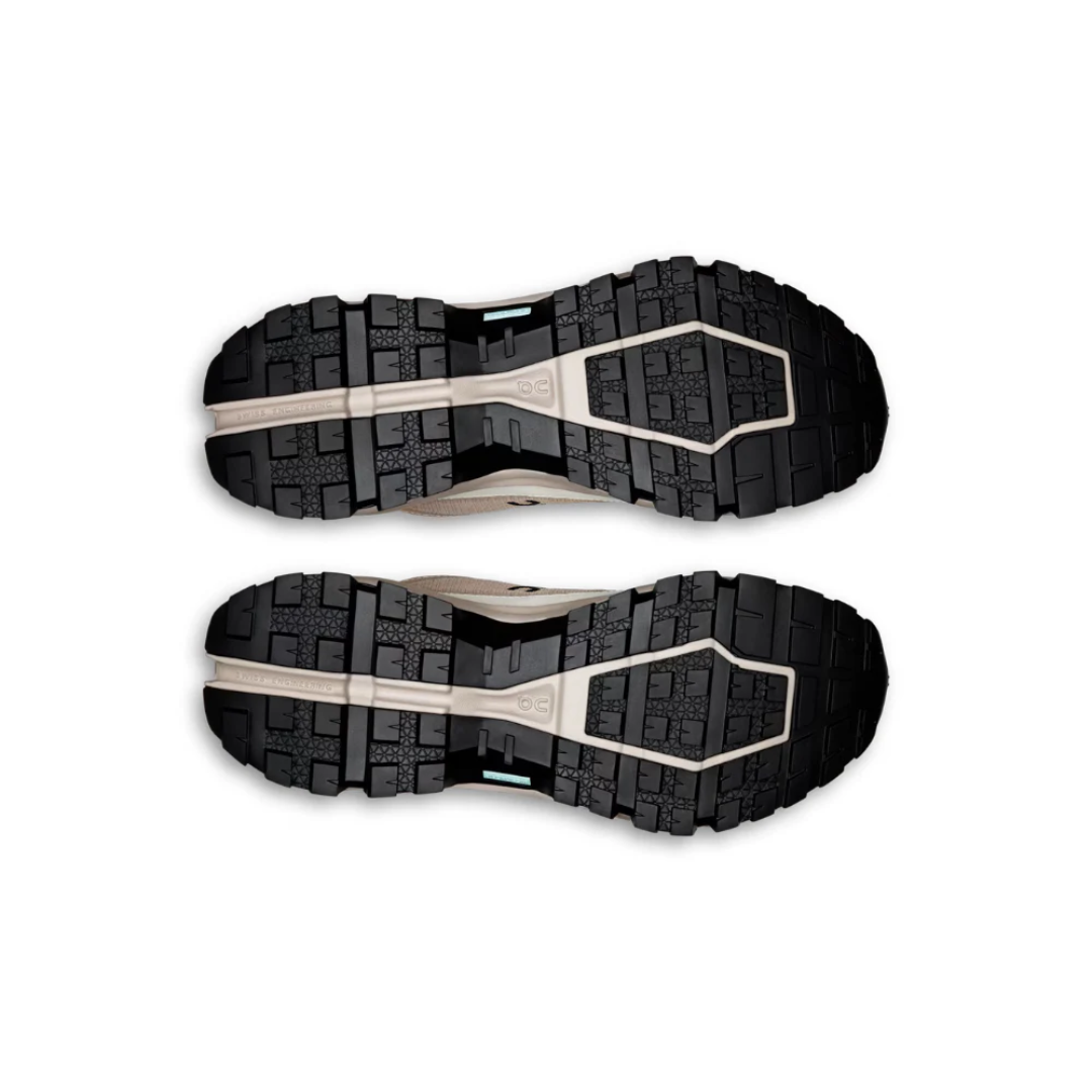 Close-up of On Cloudrock Low Cinder Fog waterproof sole design