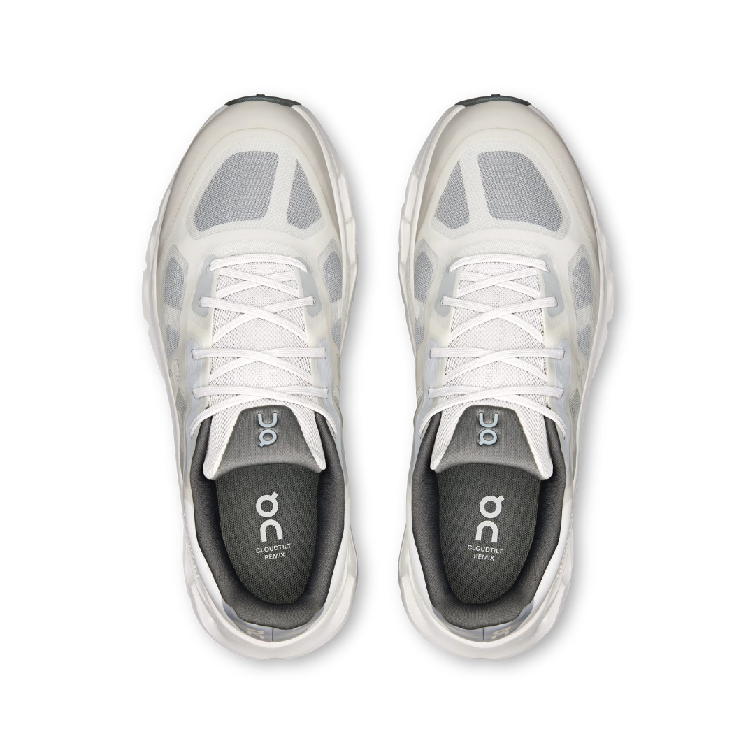 Top view of On Cloudtilt Remix Alloy Ivory men’s shoes