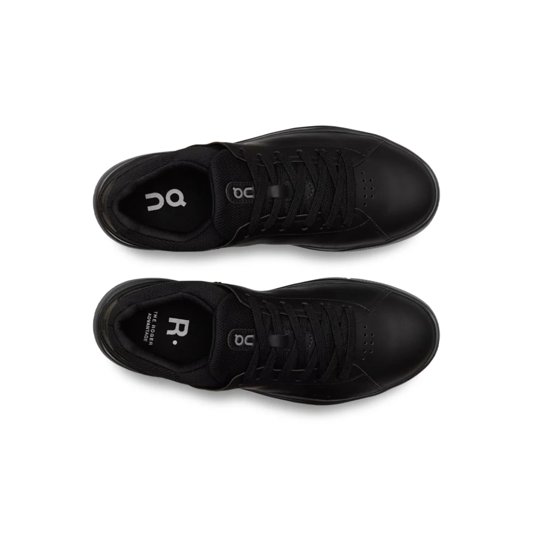 Stylish all-black On Running sneakers worn in Dubai