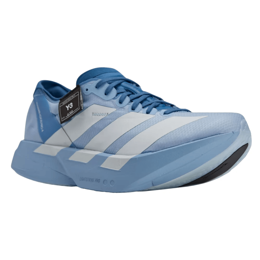 Side profile of Adidas Y-3 Adios Pro 4 Blue UAE