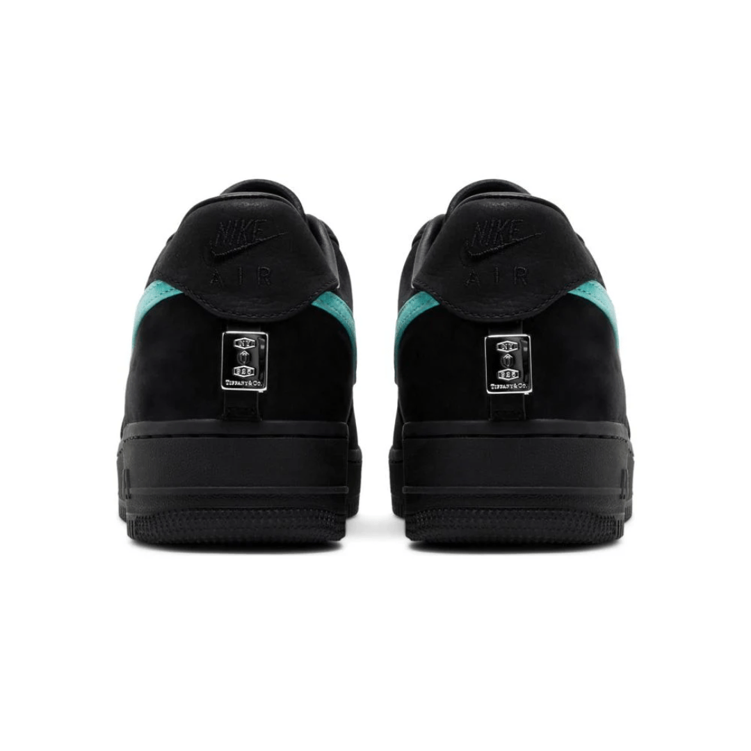 Close-up of Tiffany Blue Nike Swoosh on Air Force 1 Low