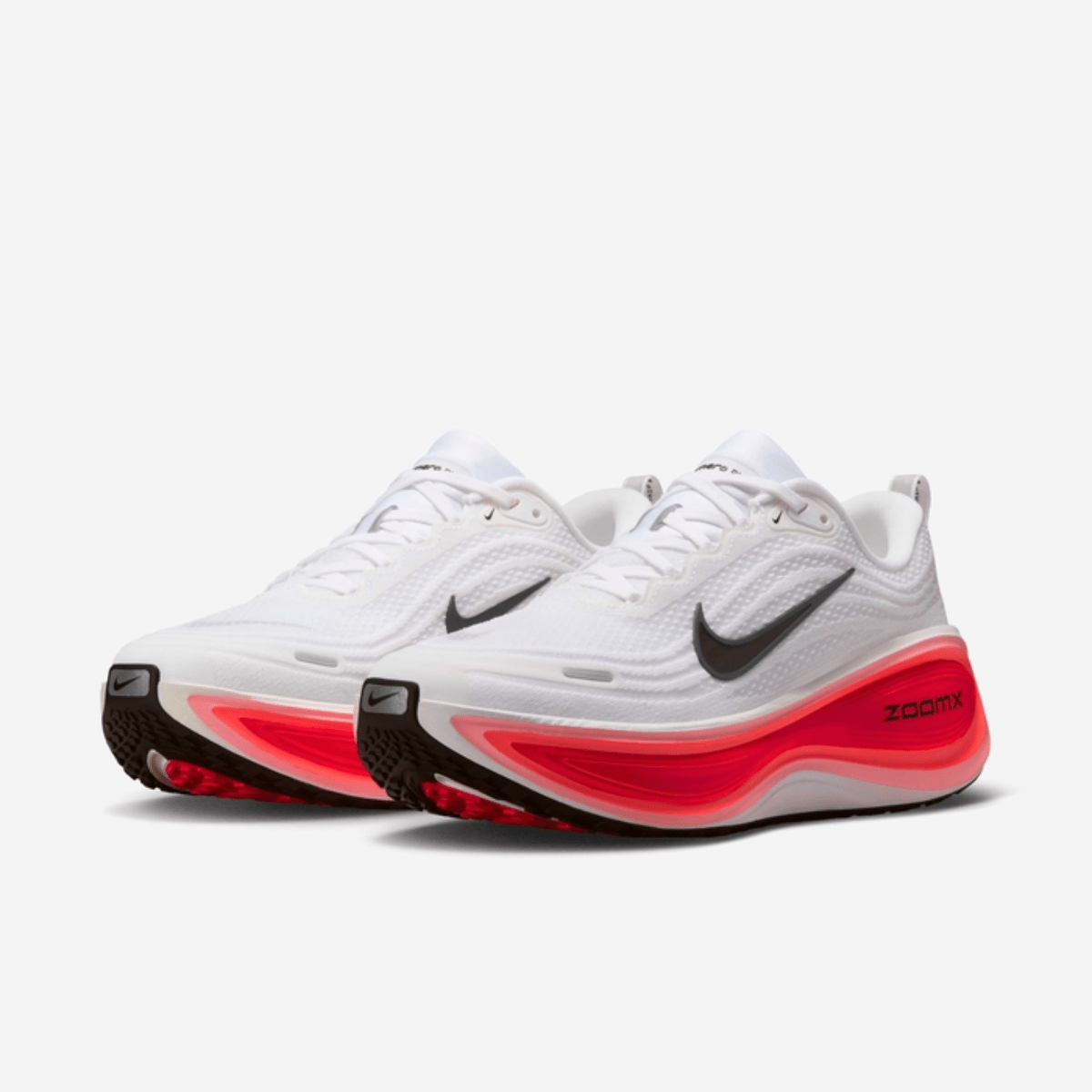 Nike Vomero Plus White | Bright Crimson upper detail