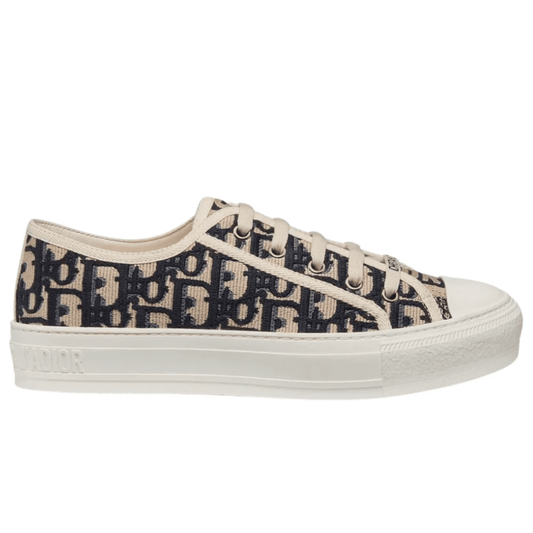WALK’N’DIOR Sneaker Blue Dior Oblique Embroidered Canvas side profile