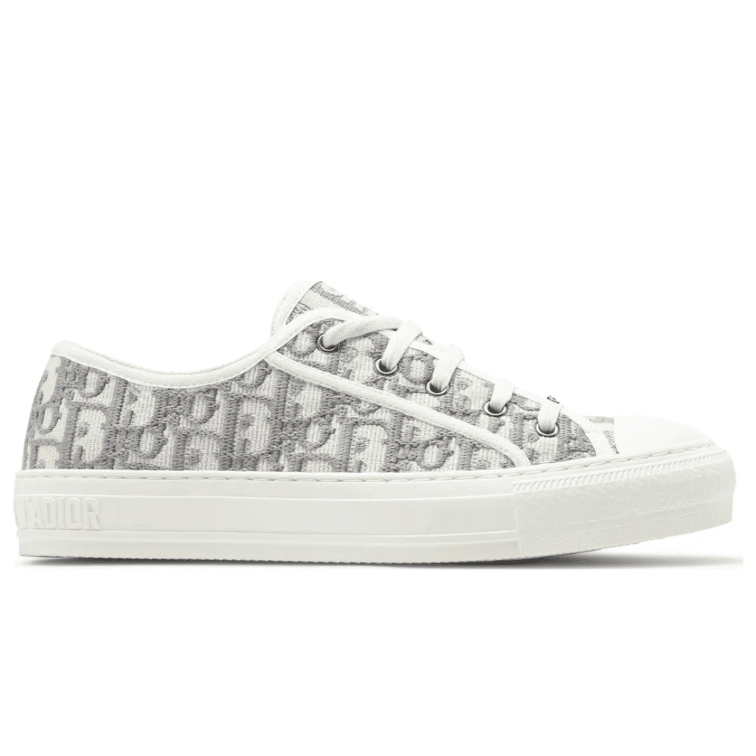 Walk’N’Dior Embroidered Canvas Low Grey side profile