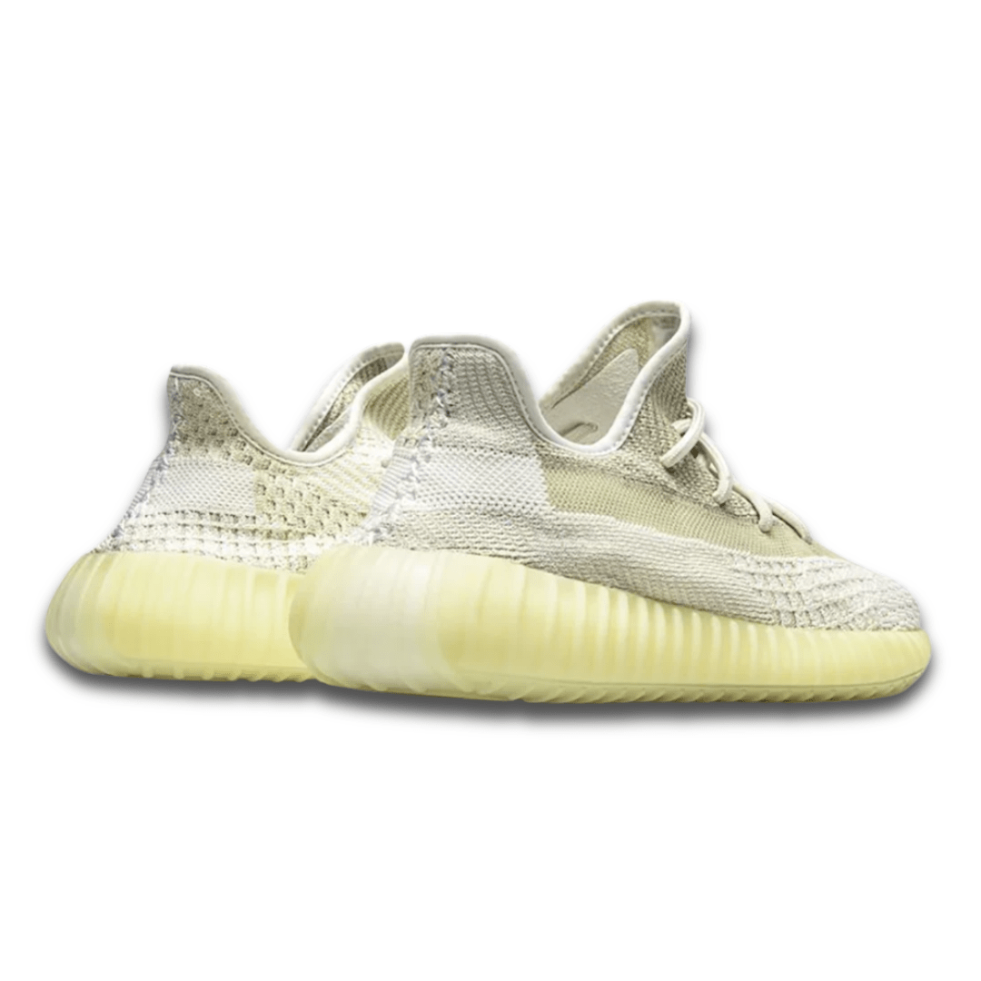 Primeknit upper texture of Yeezy Boost 350 Natural sneaker in Dubai