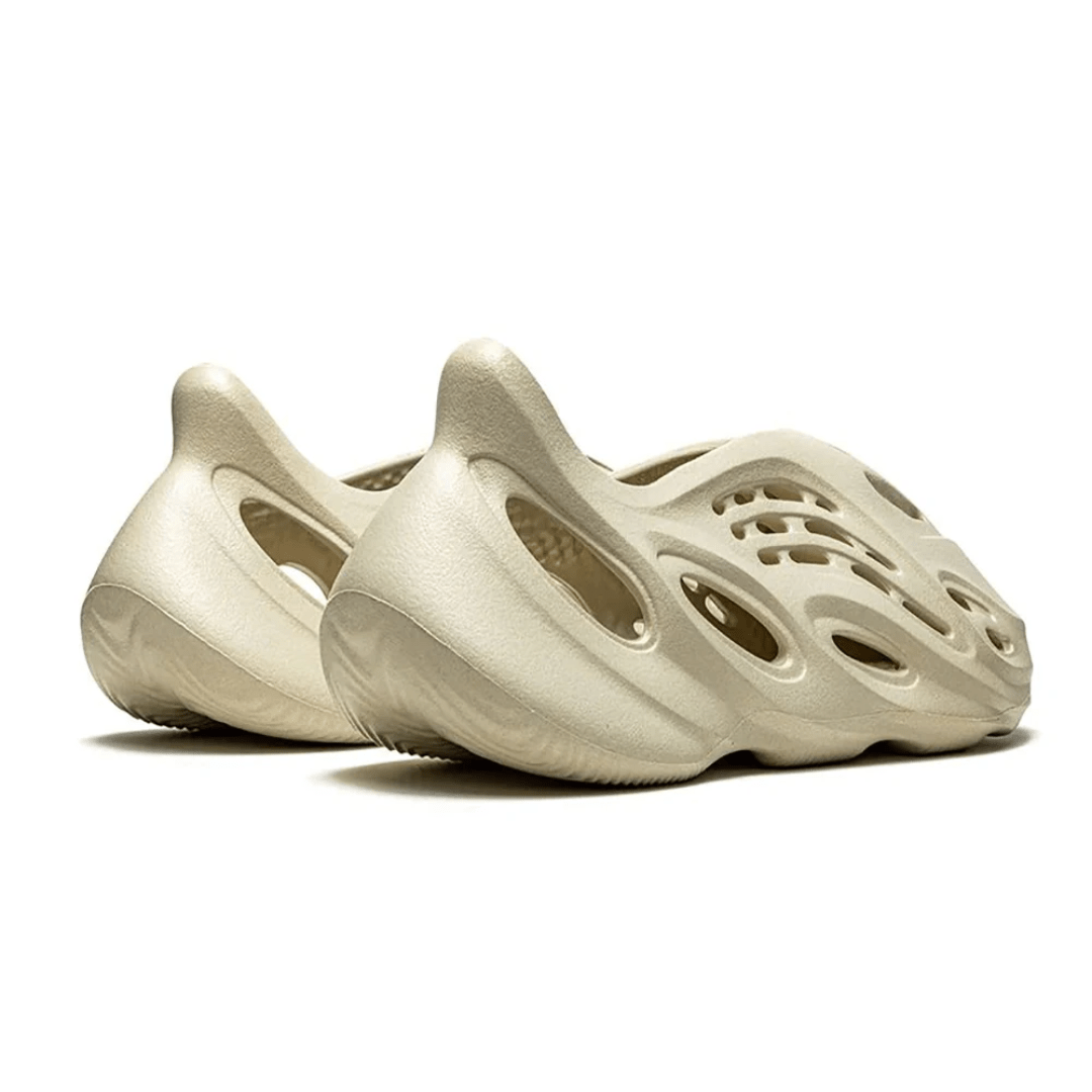 Close-up of Yeezy Foam RNNR Sand ventilation holes in Dubai